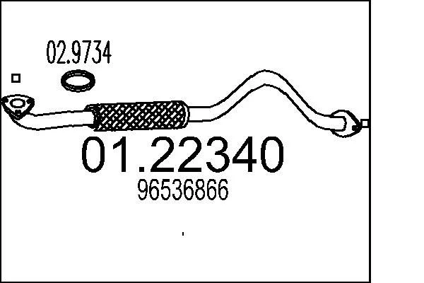Izpušna cev MTS 01.22340