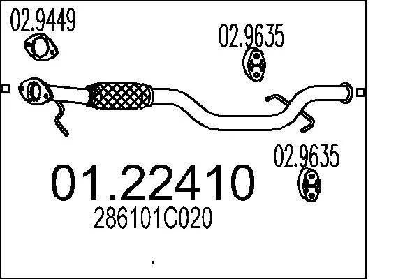 Izpušna cev MTS 01.22410