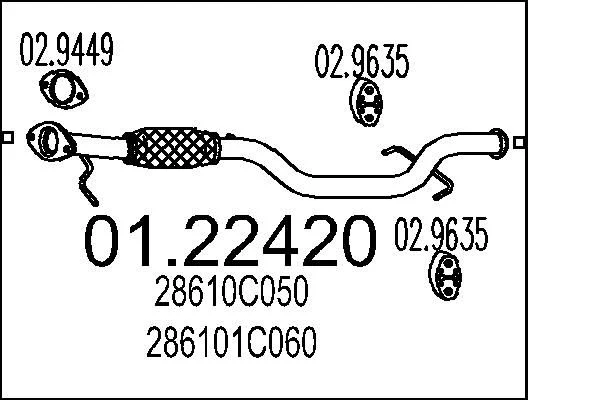 Exhaust Pipe MTS 01.22420