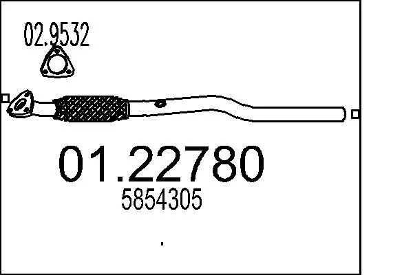 Exhaust Pipe MTS 01.22780