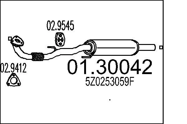 Front Muffler MTS 01.30042