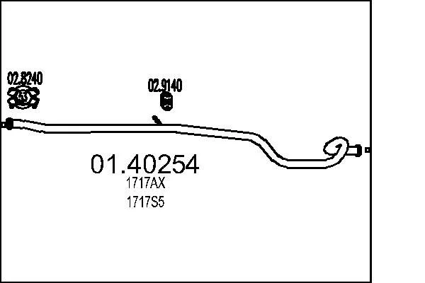 Exhaust Pipe MTS 01.40254