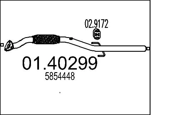 Izpušna cev MTS 01.40299