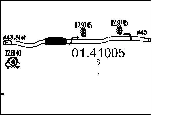 Exhaust Pipe MTS 01.41005