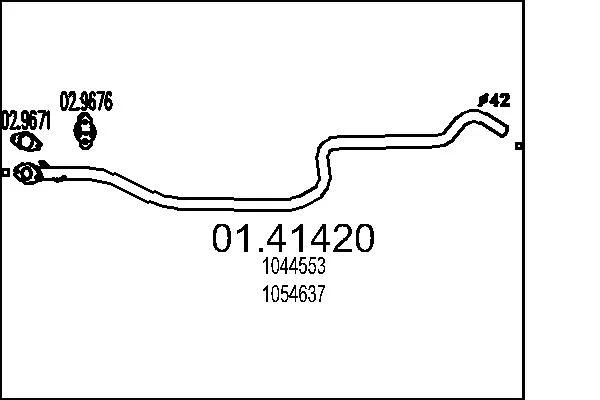 Izpušna cev MTS 01.41420