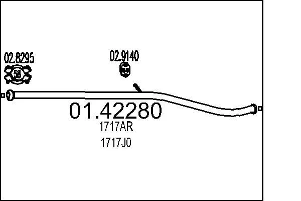 Izpušna cev MTS 01.42280