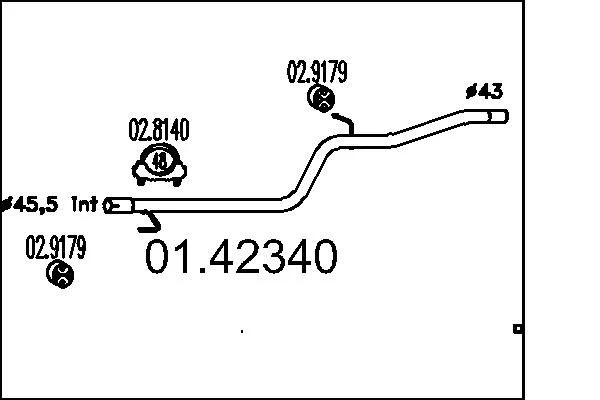Izpušna cev MTS 01.42340
