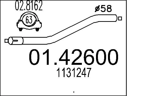Izpušna cev MTS 01.42600