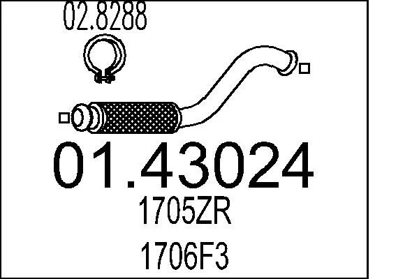 Exhaust Pipe MTS 01.43024