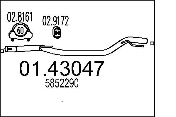 Exhaust Pipe MTS 01.43047