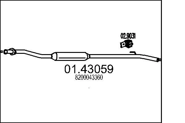 Exhaust Pipe MTS 01.43059