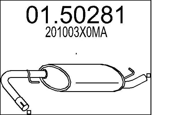 Sredinski dušilec zvoka MTS 01.50281