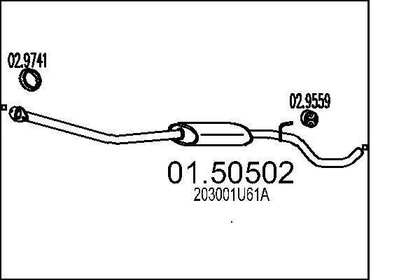 Sredinski dušilec zvoka MTS 01.50502