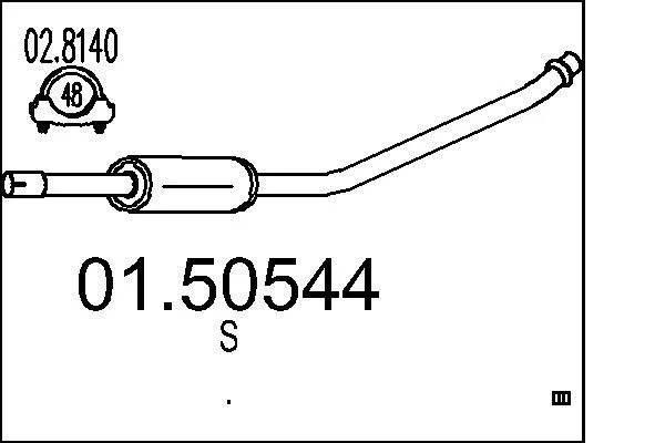 Sredinski dušilec zvoka MTS 01.50544