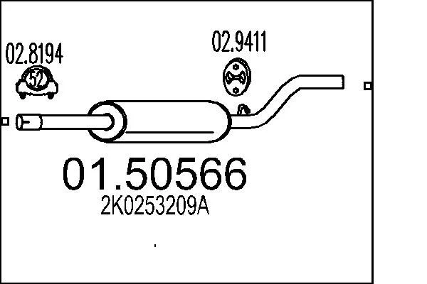 Sredinski dušilec zvoka MTS 01.50566