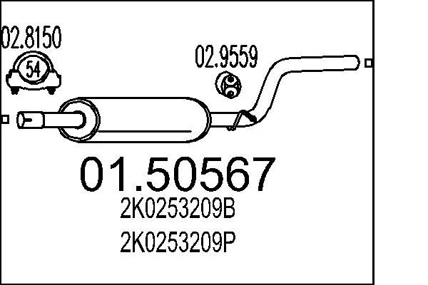 Centre Muffler MTS 01.50567
