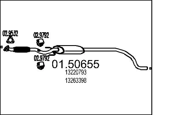 Centre Muffler MTS 01.50655