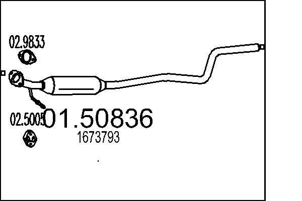 Sredinski dušilec zvoka MTS 01.50836
