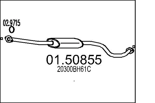 Sredinski dušilec zvoka MTS 01.50855