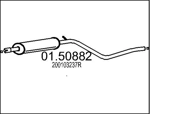 Sredinski dušilec zvoka MTS 01.50882