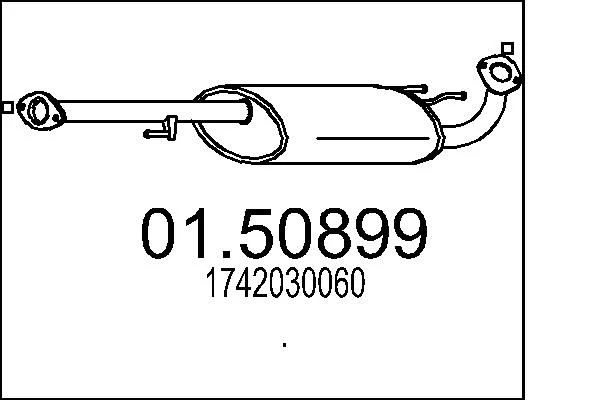 Sredinski dušilec zvoka MTS 01.50899