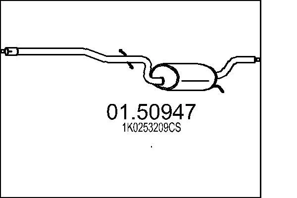 Centre Muffler MTS 01.50947