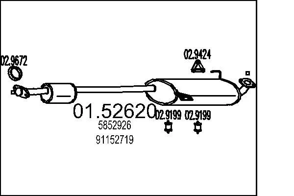 Centre Muffler MTS 01.52620
