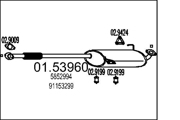 Centre Muffler MTS 01.53960