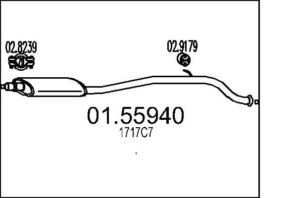Sredinski dušilec zvoka MTS 01.55940