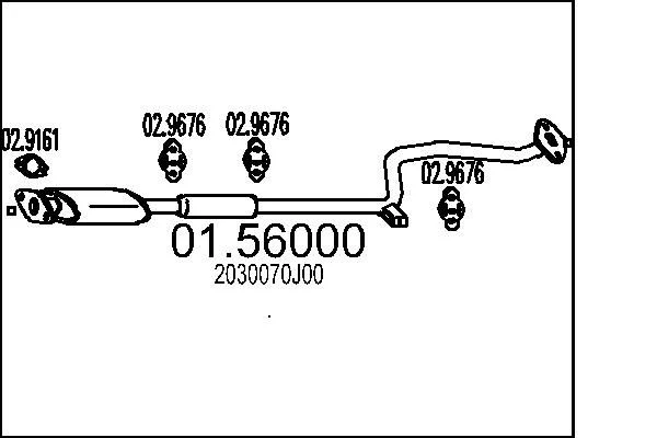 Sredinski dušilec zvoka MTS 01.56000