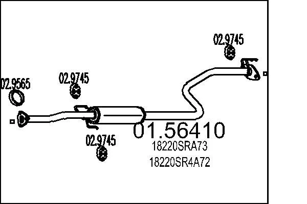 Sredinski dušilec zvoka MTS 01.56410