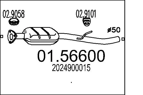 Sredinski dušilec zvoka MTS 01.56600