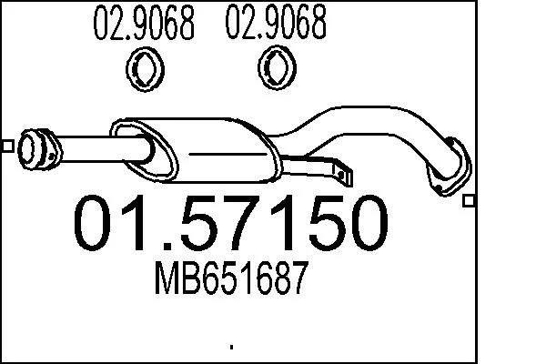 Centre Muffler MTS 01.57150
