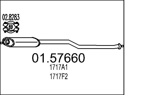 Sredinski dušilec zvoka MTS 01.57660