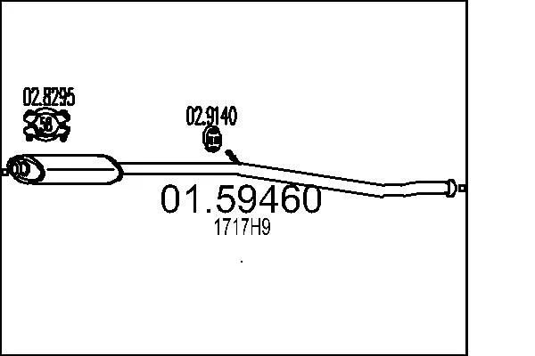 Sredinski dušilec zvoka MTS 01.59460