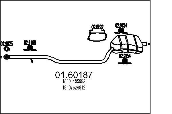 Rear Muffler MTS 01.60187