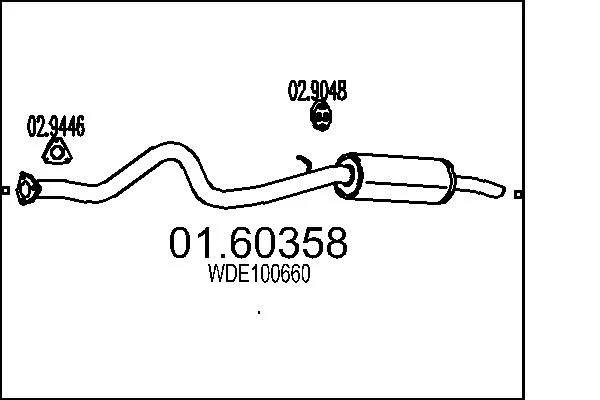 Zadnji dušilec zvoka MTS 01.60358