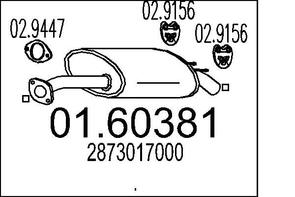 Zadnji dušilec zvoka MTS 01.60381