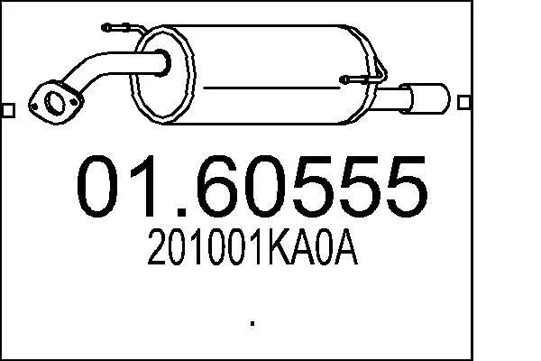 Zadnji dušilec zvoka MTS 01.60555