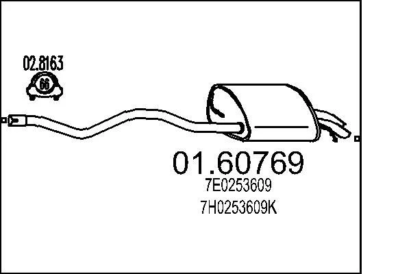 Zadnji dušilec zvoka MTS 01.60769