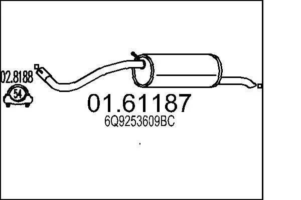 Rear Muffler MTS 01.61187