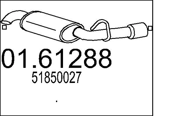 Zadnji dušilec zvoka MTS 01.61288