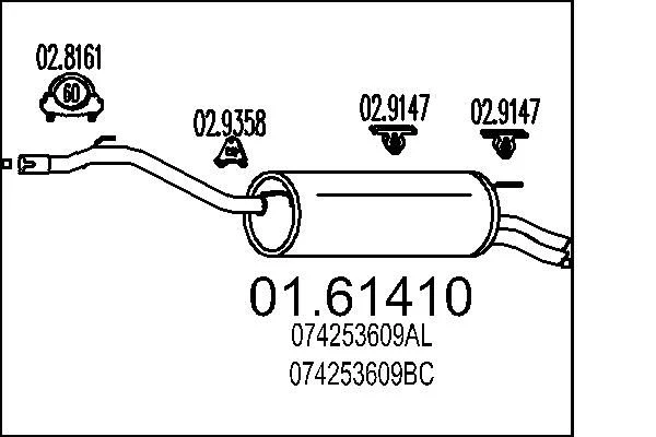 Rear Muffler MTS 01.61410