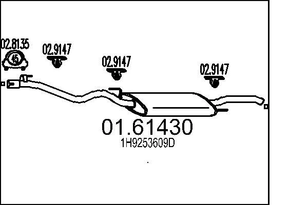 Zadnji dušilec zvoka MTS 01.61430