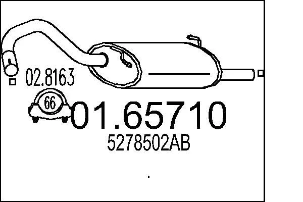Zadnji dušilec zvoka MTS 01.65710