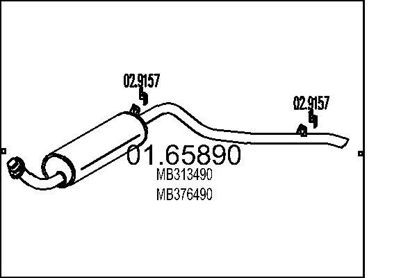 Zadnji dušilec zvoka MTS 01.65890