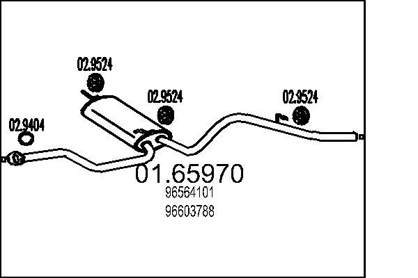 Zadnji dušilec zvoka MTS 01.65970