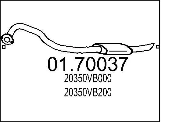 Izpušna cev MTS 01.70037