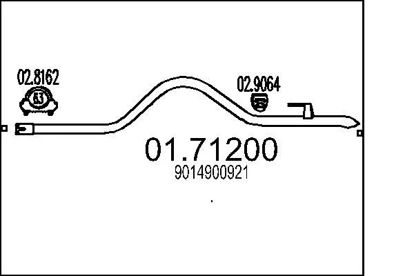Izpušna cev MTS 01.71200
