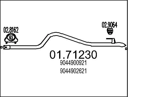 Izpušna cev MTS 01.71230